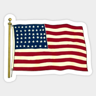 Vintage American Flag Sticker